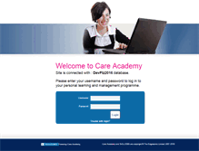 Tablet Screenshot of dev.care-academy.co.uk